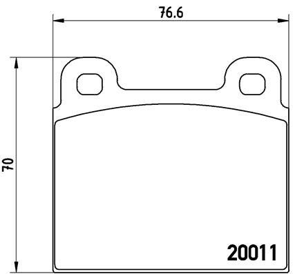 Brake Pad Set, disc brake Brembo P 65 001