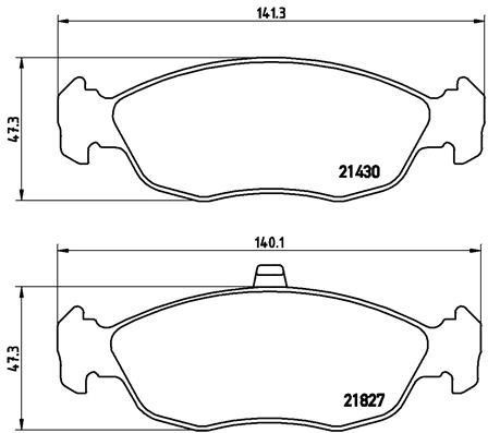 Brake pad set Brembo P 61 051