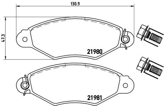 Brake pad set Brembo P 61 098