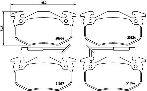 Brake pad set Brembo P 68 015