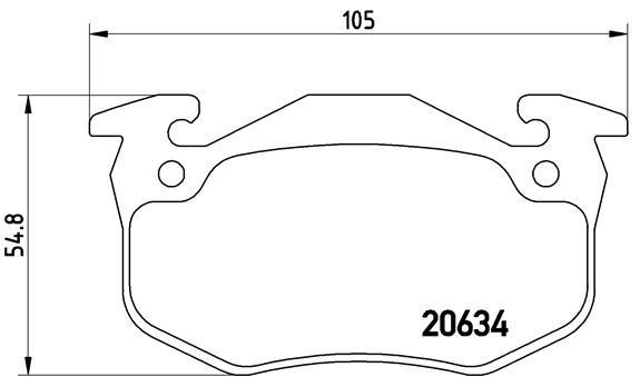 Brake pad set Brembo P 68 020