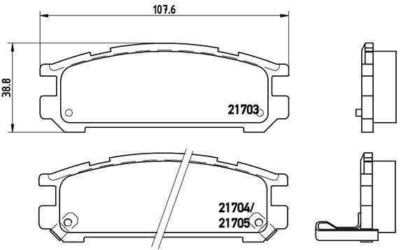 Brake pad set Brembo P 78 005
