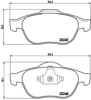 Brake pad set Brembo P 68 032