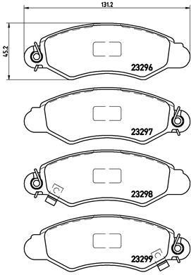 Brake pad set Brembo P 78 012