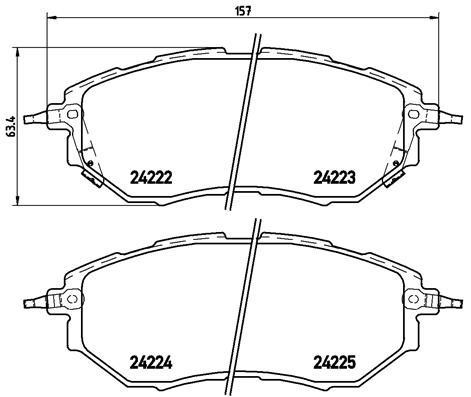 BREMBO XTRA disc brake pads, set Brembo P 78 017X