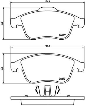 Brake pad set Brembo P 68 045