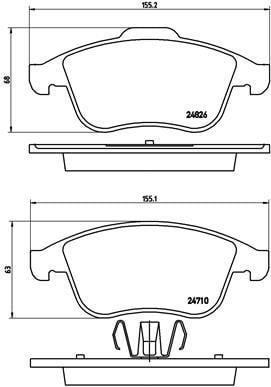 BREMBO XTRA disc brake pads, set Brembo P 68 047X