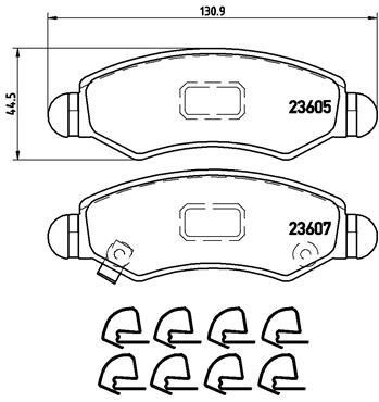 Brake Pad Set, disc brake Brembo P 79 015