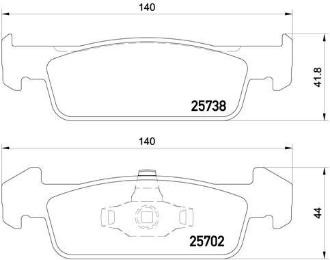 Brake pad set Brembo P 68 060