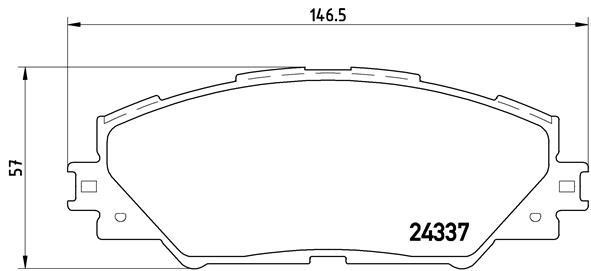 Brake pad set Brembo P 83 071