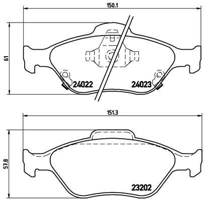 Brake pad set Brembo P 83 085