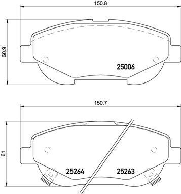 Brake pad set Brembo P 83 148