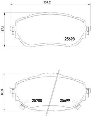 Brake pad set Brembo P 83 150