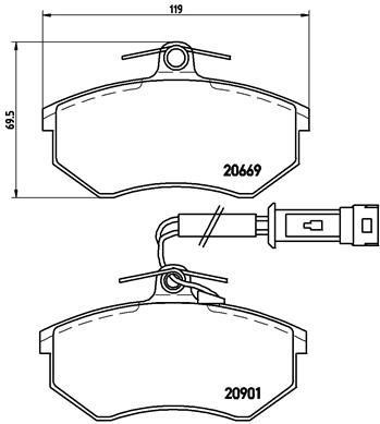 Brake pad set Brembo P 85 016