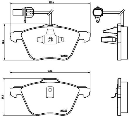 Brake pad set Brembo P 85 061