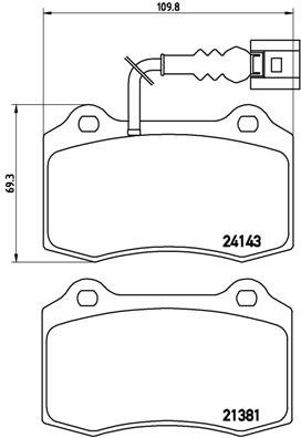 Brake pad set Brembo P 85 104