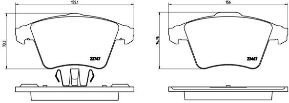 Brake pad set Brembo P 85 107