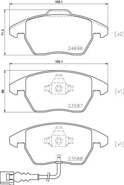 BREMBO XTRA disc brake pads, set Brembo P 85 146X