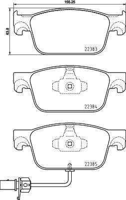 Brake pad set Brembo P 85 153