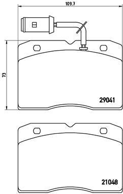 Brake pad set Brembo P A6 012