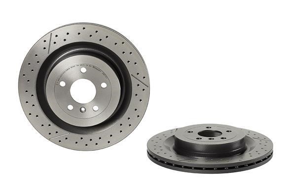 Brembo 09.B710.11 Ventilated brake disc with slotting and perforation 09B71011