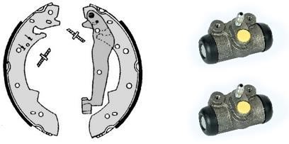 Brembo H 06 007 Brake shoes with cylinders, set H06007