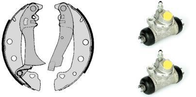 Brembo H 23 015 Brake shoes with cylinders, set H23015
