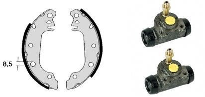 Brembo H 24 009 Brake shoes with cylinders, set H24009