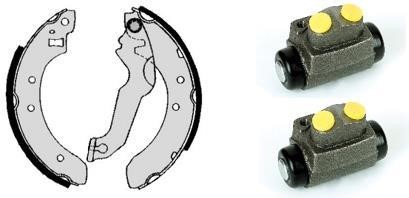 Brembo H 24 013 Brake shoes with cylinders, set H24013