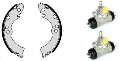 Brembo H 56 004 Brake shoes with cylinders, set H56004