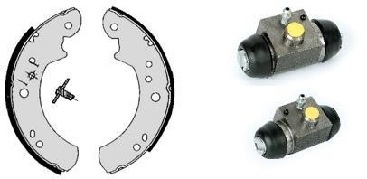 Brembo H 24 022 Brake shoes with cylinders, set H24022