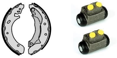 Brembo H 24 043 Brake shoes with cylinders, set H24043