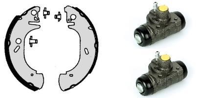 Brembo H 24 047 Brake shoes with cylinders, set H24047