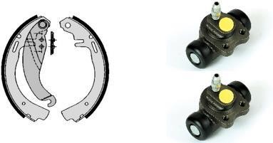 Brembo H 59 013 Brake shoes with cylinders, set H59013