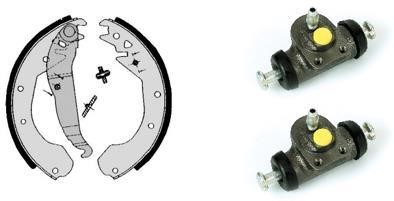 Brembo H 59 016 Brake shoes with cylinders, set H59016