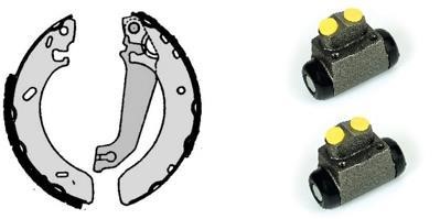 Brembo H 24 055 Brake shoes with cylinders, set H24055