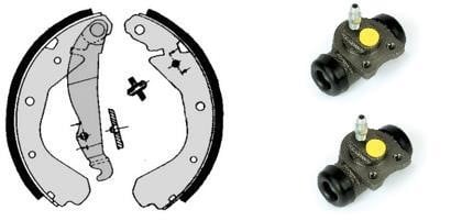 Brembo H 59 028 Brake shoes with cylinders, set H59028