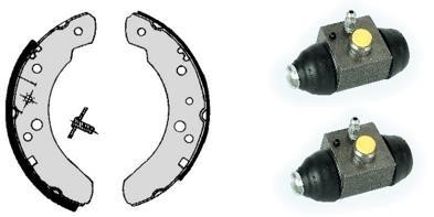 Brembo H 24 067 Brake shoes with cylinders, set H24067