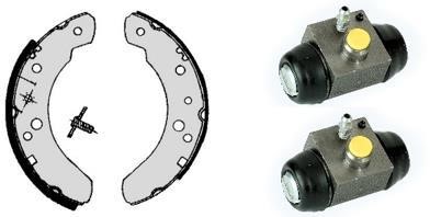 Brembo H 24 070 Brake shoes with cylinders, set H24070
