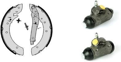 Brembo H 61 026 Brake shoes with cylinders, set H61026