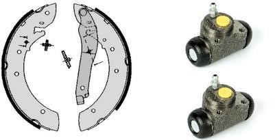 Brembo H 61 032 Brake shoes with cylinders, set H61032