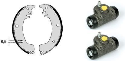 Brembo H 68 028 Brake shoes with cylinders, set H68028