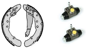 Brembo H 85 024 Brake shoes with cylinders, set H85024