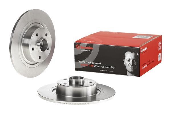 Brembo 08.A239.37 Rear brake disc, non-ventilated 08A23937