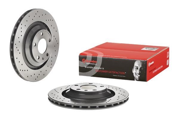 Ventilated brake disc with perforation Brembo 09.8842.2X