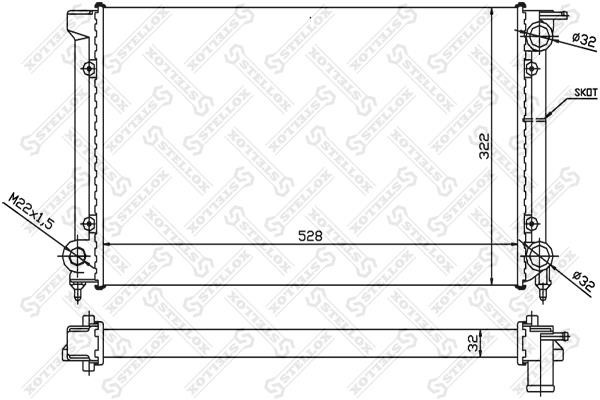 Stellox 10-25000-SX Radiator, engine cooling 1025000SX