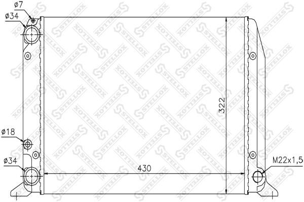 Stellox 10-25043-SX Radiator, engine cooling 1025043SX