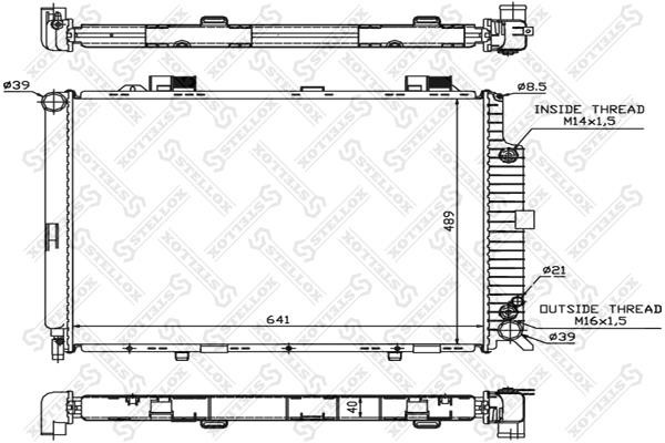 Stellox 10-25092-SX Radiator, engine cooling 1025092SX