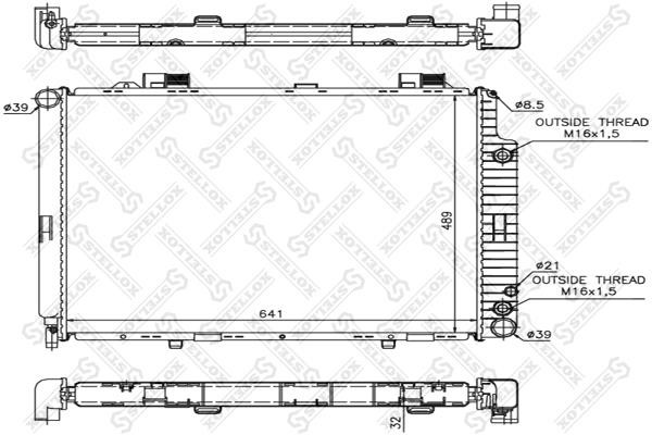 Stellox 10-25093-SX Radiator, engine cooling 1025093SX