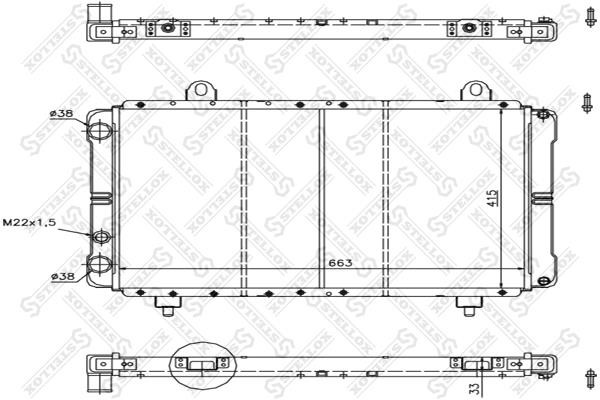 Stellox 10-25228-SX Radiator, engine cooling 1025228SX